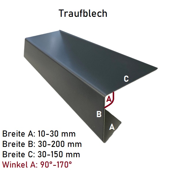 Traufbleche Rinneneinhang Übergangsbleche